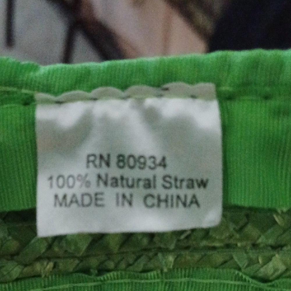 Green Woven Sun Visor Hat - Picture 4 of 6